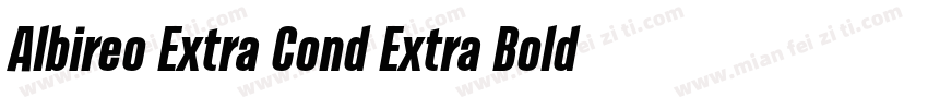 Albireo Extra Cond Extra Bold Itali字体转换